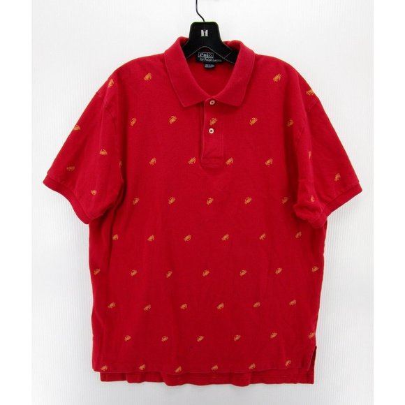 Polo Ralph Lauren Other - Ralph Lauren Polo Shirt Large Pullover Golf All Over Crab Print Knit *